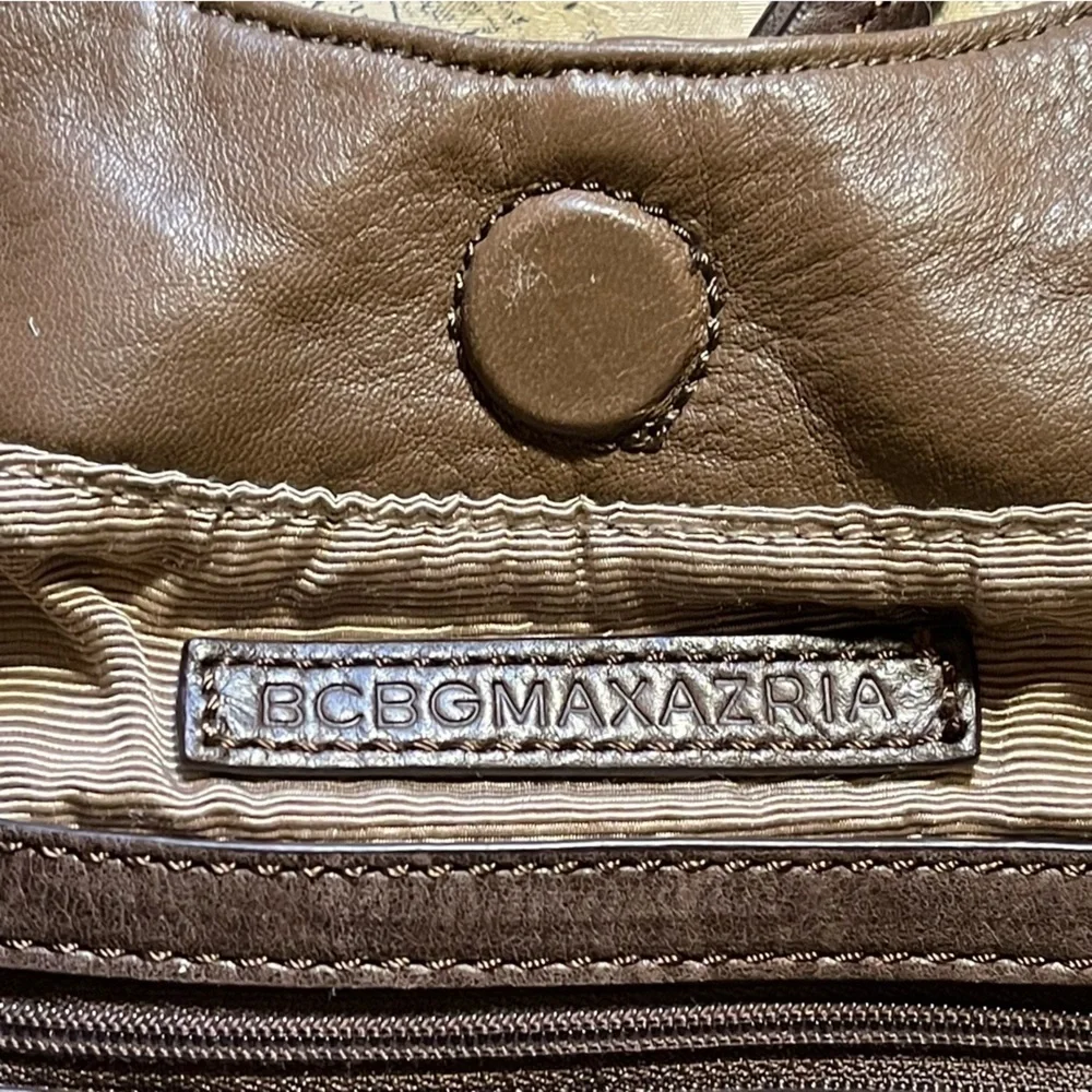 BCBGMAXAZRIA Large Buttery Soft Leather Hobo Bag Slouchy Shoulder Purse